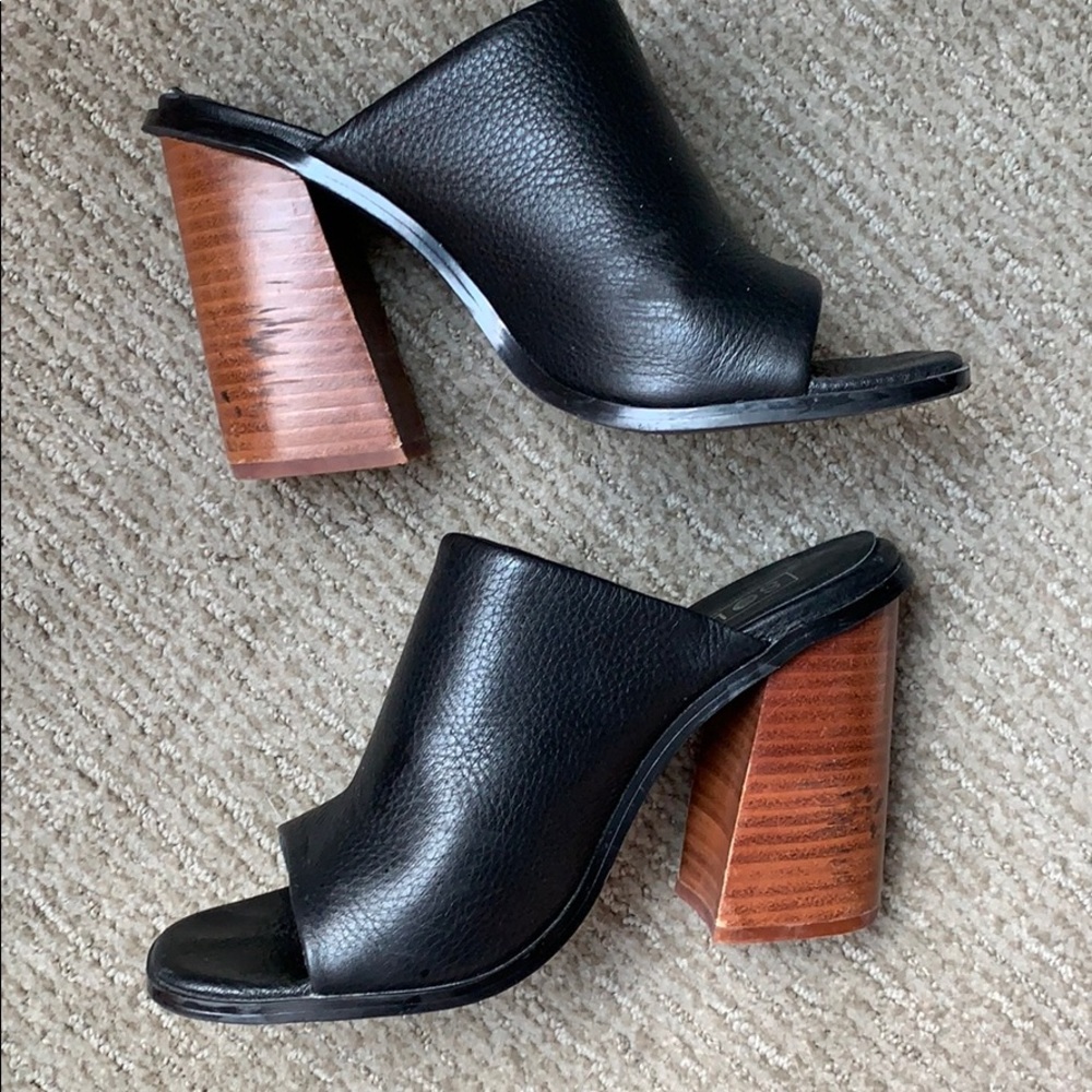 Sol Sana black Gigi mule with wood heel - Picture 2 of 6